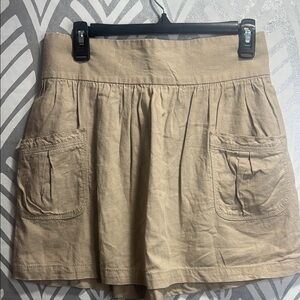 Old Navy Tan Cargo Skater Mini Skirt Casual